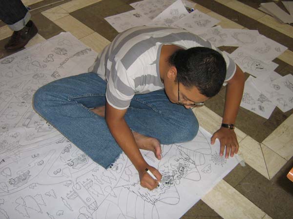 Creando los personajes de la página web de Frisby SA