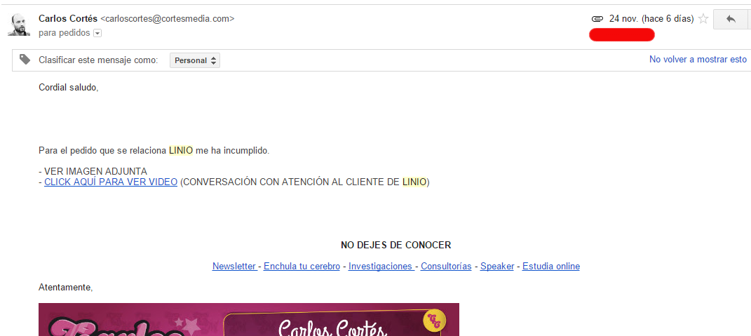 email-enviado-a-linio