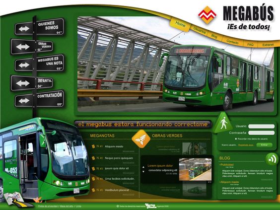 diseño de páginas web pereira Megabús