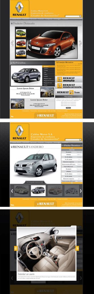 diseño de páginas web pereira renault