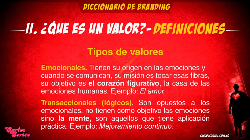 Los valores de marca emocionales y transaccionales son los más relevantes del modelo de Carlos Cortés