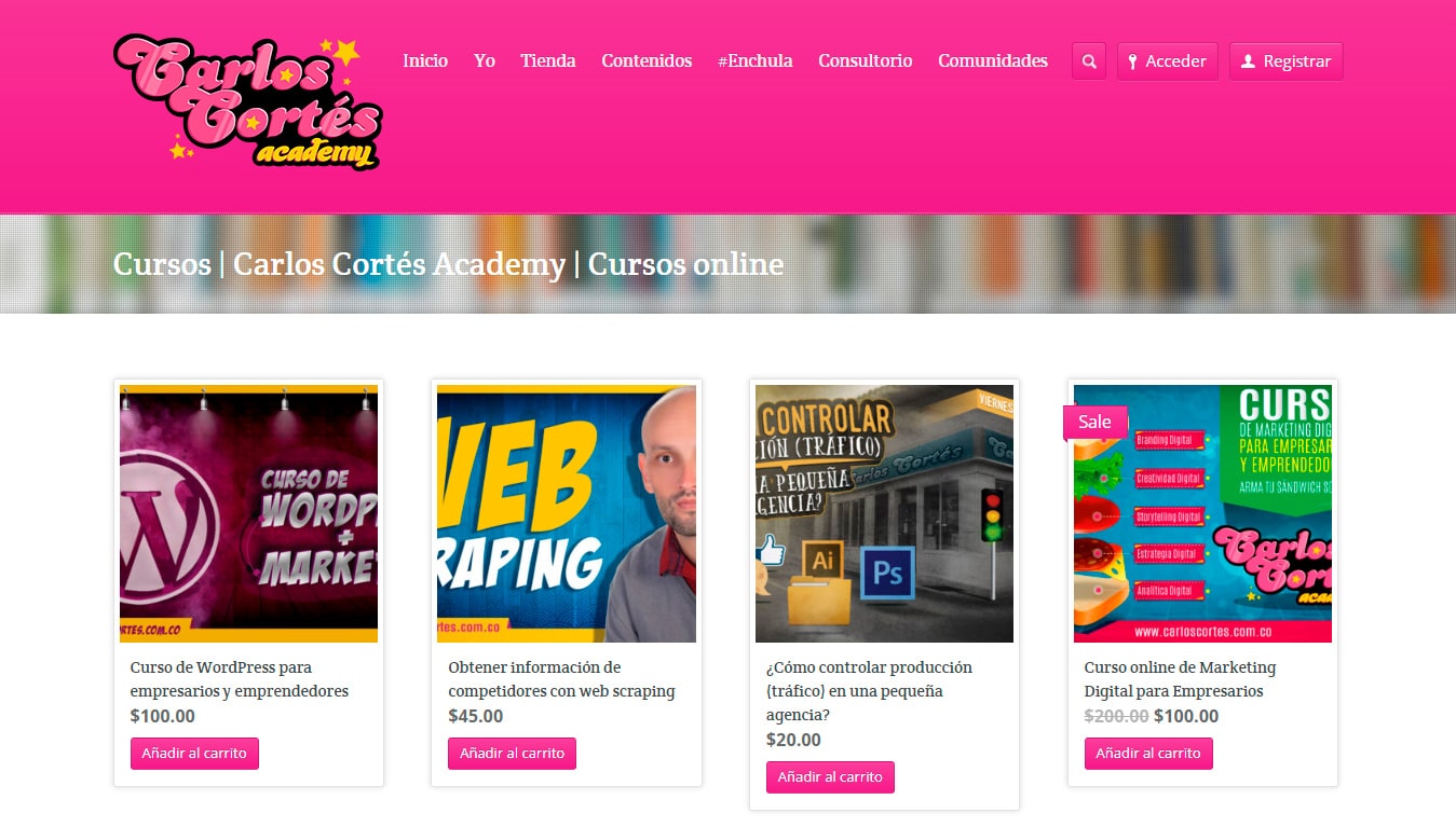 carlos cortés academy wordpress