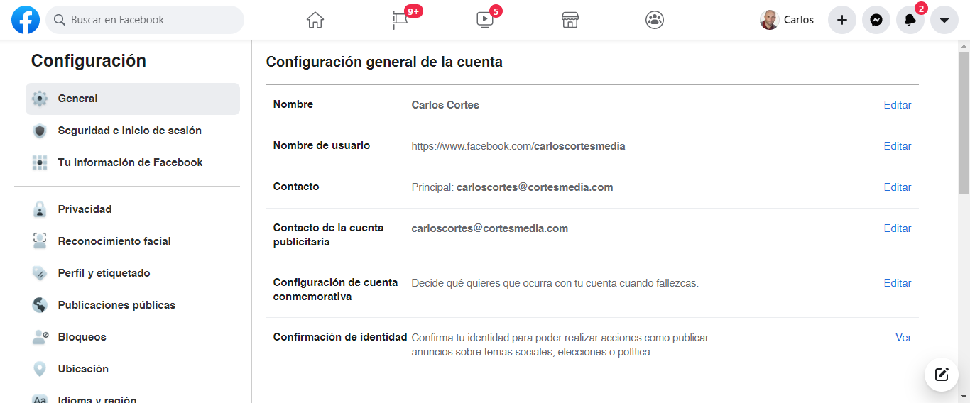 Tu Información en Facebook Notes