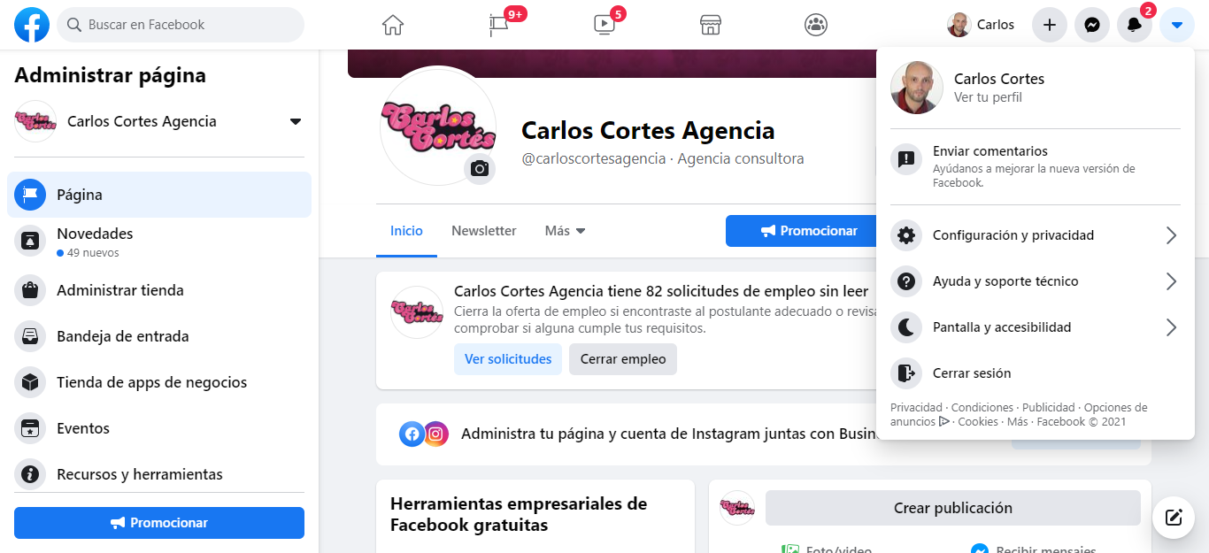 Facebook notes Configuración y privacidad