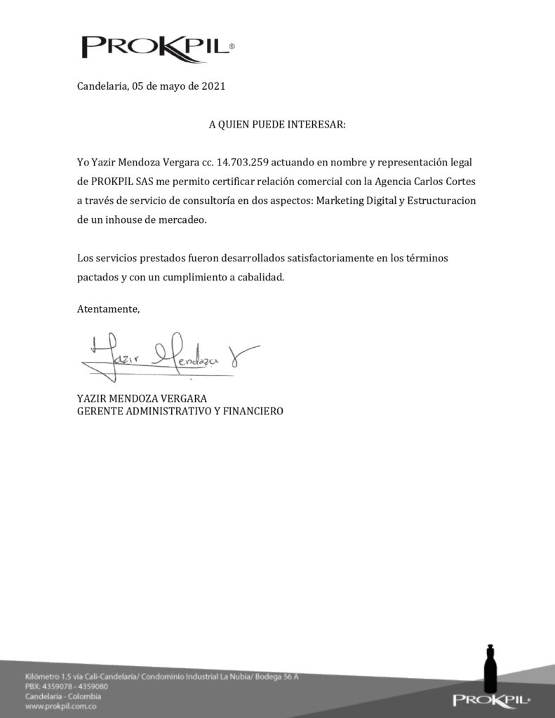 Prokpil contrata la consultoría en Marketing digital de Carlos Cortés