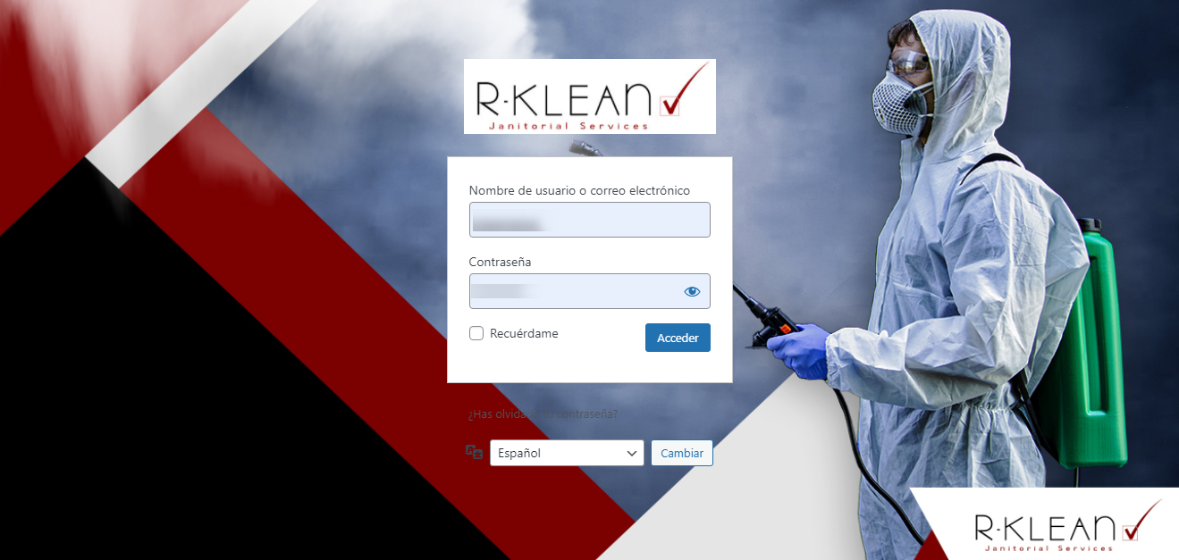diseño de website para Rklean
