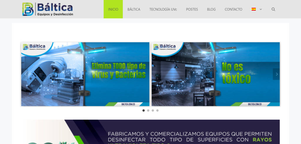Diseño de página web para Báltica