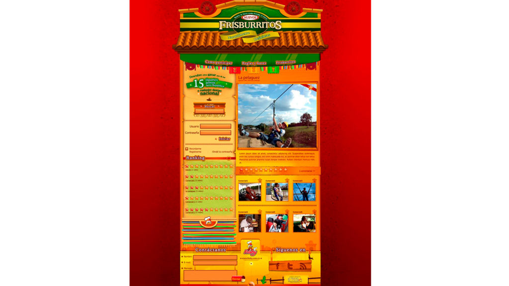 Diseño de páginas web para Frisburritos
