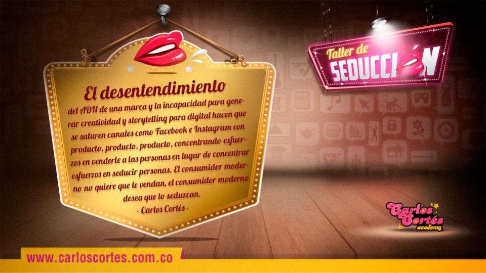 Taller de seducción para punto de venta y redes sociales
