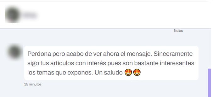 Mensaje de un Mamber a Carlos Cortés