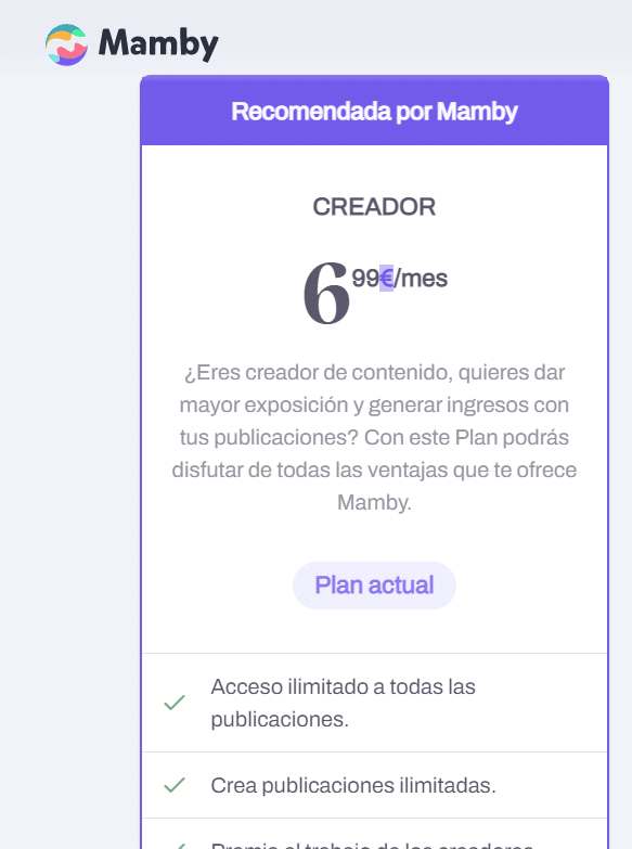 Plan Creador de Mamby