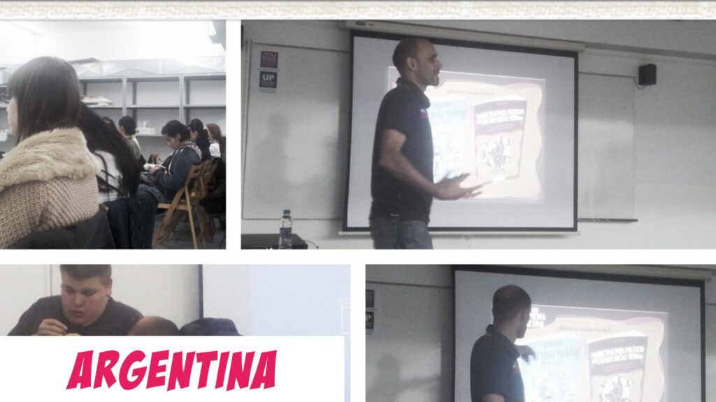 Carlos Cortés como speaker en la Universidad de Palermo (Argentina)