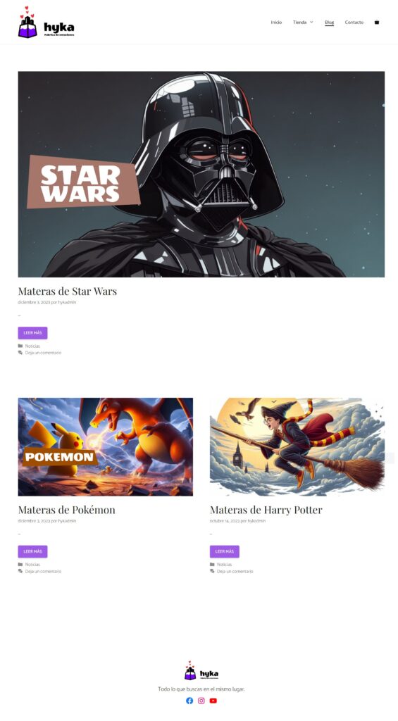 Diseño de página web para Hyka