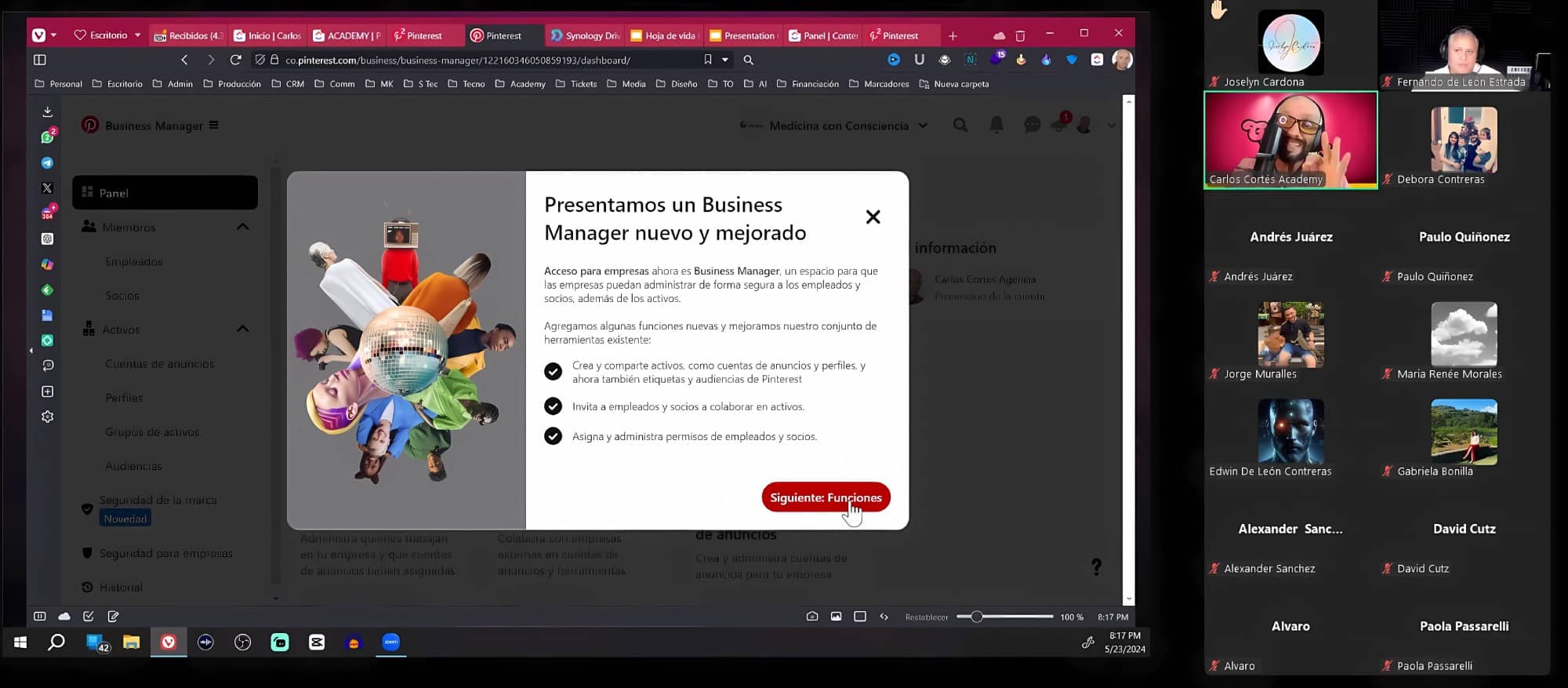 Clase sobre Pinterest en Guatemala