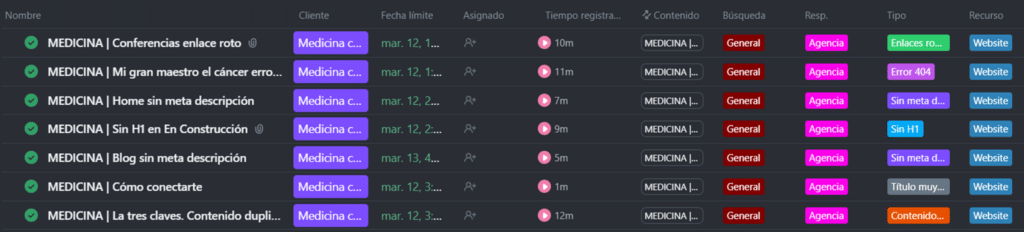 Tareas de optimización